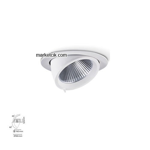 Marketcik 30-40 Watt Sıva Altı Salyangoz Led Spot Armatür Siyah-Beyaz Kasa MR2072