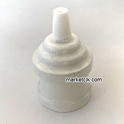 Marketcik Dekoratif Metal Beyaz Lale E27 Duy