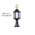 Ayaz 70x24 Ayyıldızlı Alüminyum Döküm Fenerli Model Set Üstü Park Bahçe Aydınlatma Armatürü