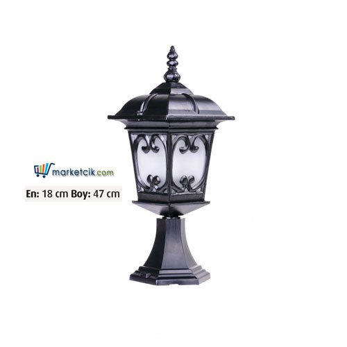 Ayaz 47x18 Alüminyum Kare Fenerli Model Set Üstü Park Bahçe Aydınlatma Armatürü