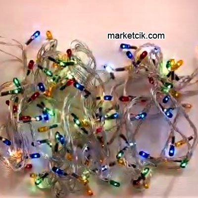 3,5 Metre 100 Işıklı Twinlight Renkli Kordon, Dekoratif Neon Yılbaşı Aydınlatma, RGB Karışık Işık