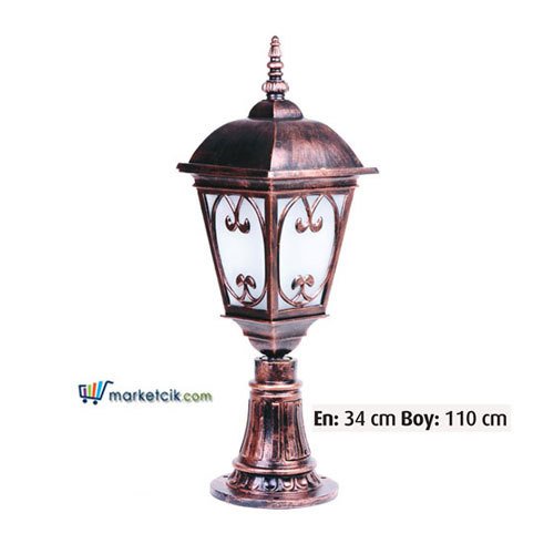 Ayaz 110x34 Alüminyum Kare Fenerli Model Set Üstü Park Bahçe Aydınlatma Armatürü