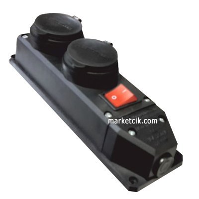 Mutlusan Mut-292A 1x16 A. Monofaze 2li Anahtarlı Seyyar Grup Priz