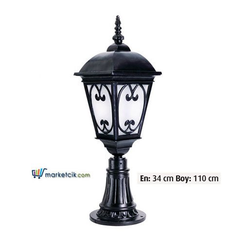Ayaz 110x34 Alüminyum Kare Fenerli Model Set Üstü Park Bahçe Aydınlatma Armatürü