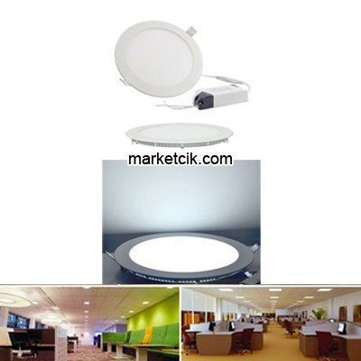 ACK 9 Watt Sıva Altı Yuvarlak Silim Led Panel Armatür Osram Led Beyaz Işık