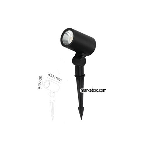 Marketcik 20 Watt Led Amber-Yeşil-Günışığı Işık Kazıklı Çim Armatür MR9052