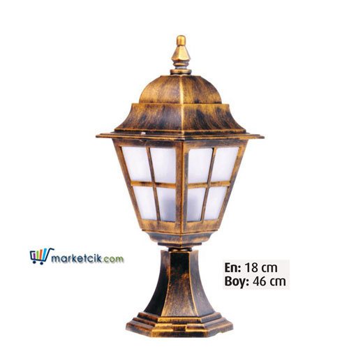 Ayaz 46x18 Alüminyum Çıtalı Fenerli Model Set Üstü Park Bahçe Aydınlatma Armatürü