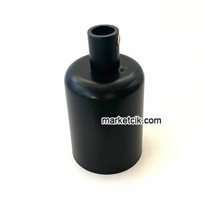 Marketcik Dekoratif Plastik Siyah Lale E27 Duy Halat Kilitli