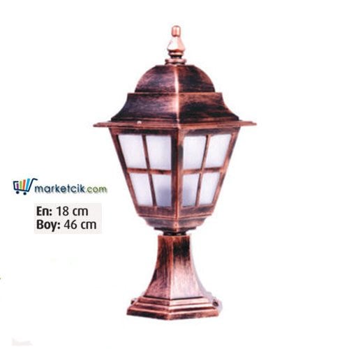 Ayaz 46x18 Alüminyum Çıtalı Fenerli Model Set Üstü Park Bahçe Aydınlatma Armatürü