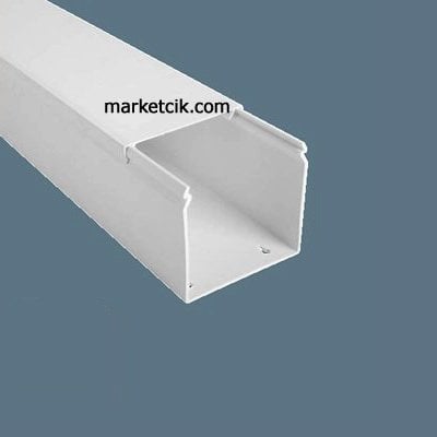Mutlusan 100x100 mm Kablo Kanalı Eko Serisi Beyaz 2 metre Kanal