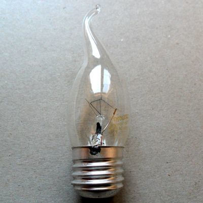 25-40-60 Watt E27 Duy Şeffaf Avize Ampulü, Kıvrık Model