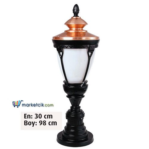 Ayaz 98x30 Alüminyum Bakır Şapkalı Saraylı Fenerli Model Set Üstü Park Bahçe Aydınlatma Armatürü