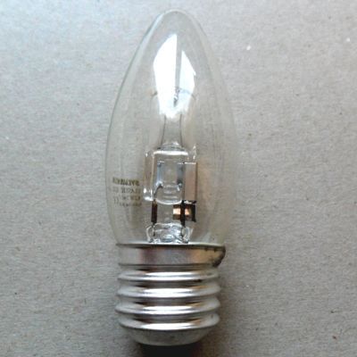 40-42 Watt E27 Duy Halojen Buji Avize Ampulü Şeffaf