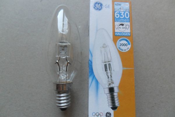 General-Sylvania 40-42 Watt E14 Duy Halojen Buji Avize Ampulü Şeffaf