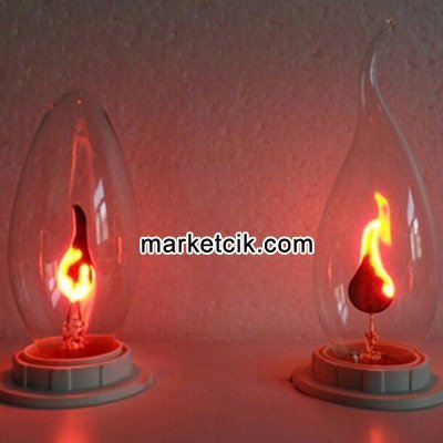 3-5 Watt E27 Duy Alev Ateş Model Dekoratif Avize Ampulü