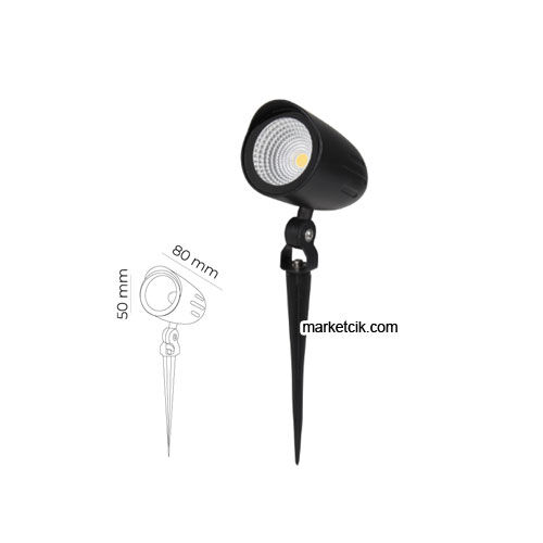 Marketcik 10 Watt Led Amber-Yeşil-Günışığı Işık Kazıklı Çim Armatür MR9057