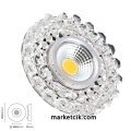 Ayaz Sıva Altı Dekoratif Kristal Cam Led Spot Armatür 3 Watt Beyaz-Günışığı Işık