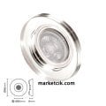 Marketcik MR502 Sıva Altı Dekoratif Cam Led Spot Armatür Beyaz-Günışığı Işık