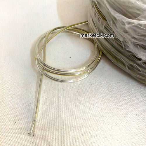 2x0,22 mm Şeffaf Yuvarlak Kalaylı TTR Avize Kablosu