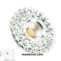 Ayaz Sıva Altı Dekoratif Kristal Cam Led Spot Armatür 3 Watt Beyaz-Günışığı Işık