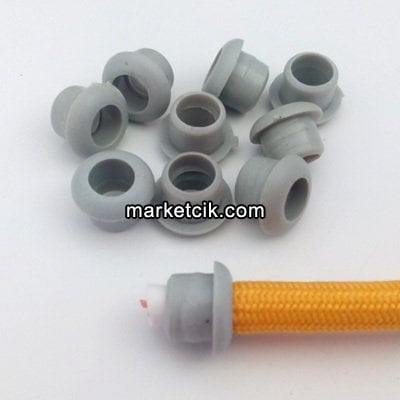 Plastik Kablo Koruyucu Kapatıcı Parça Gri, 10 Adet