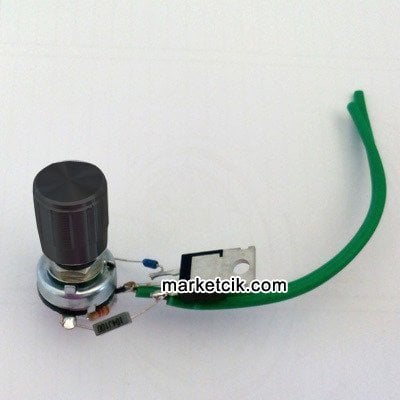 Marketcik Siyah Metal Işık Ayar Butonu Kablolu Seyyar Tas Dimmer