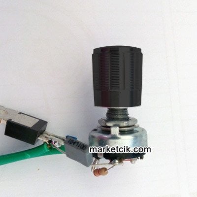 Marketcik Siyah Metal Işık Ayar Butonu Kablolu Seyyar Tas Dimmer