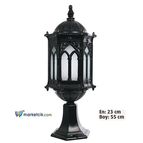 Ayaz 55x23 Alüminyum Osmanlı Fenerli Model Set Üstü Park Bahçe Aydınlatma Armatürü