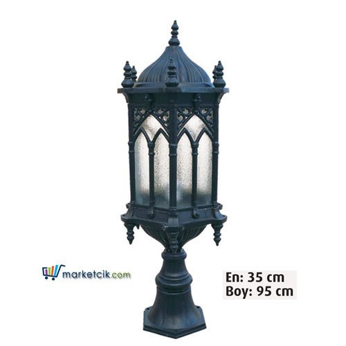 Ayaz 95x35 Alüminyum Osmanlı Fenerli Model Set Üstü Park Bahçe Aydınlatma Armatürü