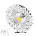 Ayaz Sıva Altı Dekoratif Kristal Cam Led Spot Armatür 3 Watt Beyaz-Günışığı Işık