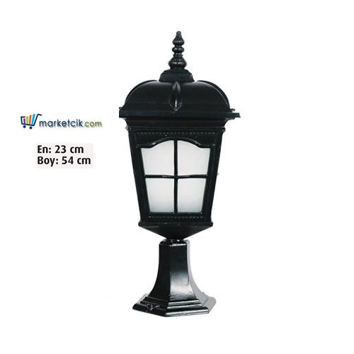 Ayaz 54x23 Alüminyum Kare Çıtalı Fenerli Model Set Üstü Park Bahçe Aydınlatma Armatürü