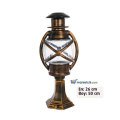 Ayaz 50x26 Alüminyum Gaz Lamba Fenerli Model Set Üstü Park Bahçe Aydınlatma Armatürü