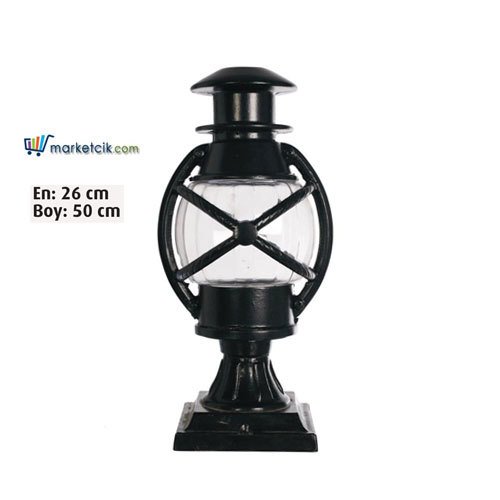 Ayaz 50x26 Alüminyum Gaz Lamba Fenerli Model Set Üstü Park Bahçe Aydınlatma Armatürü