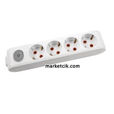 Viko by Panasonic Multi-let 4lü Kablosuz Anahtarlı Klemensli Topraklı Grup Priz