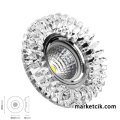 Ayaz Sıva Altı Dekoratif Kristal Cam  Led Spot Armatür 3 Watt Beyaz-Günışığı Işık