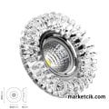Ayaz Sıva Altı Dekoratif Kristal Cam  Led Spot Armatür 3 Watt Beyaz-Günışığı Işık