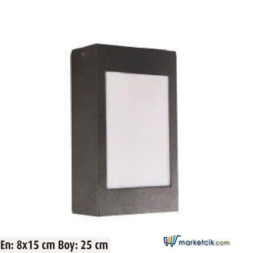 Ayaz 25x15 Bollard Model Park Bahçe Aydınlatma Duvar Apliği