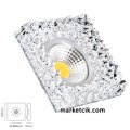 Ayaz Sıva Altı Dekoratif Kristal Cam Led Spot Armatür 3 Watt Beyaz-Günışığı Işık
