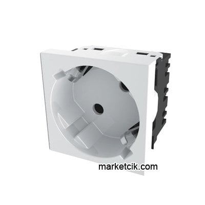 Mutlusan 45x45 Topraklı Priz Çekirdeği Kablo Kanalı Prizi