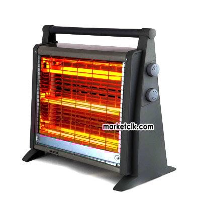 Kumtel LX-2831 Delux 1800 WATT Buharlı, Fanlı Quartz Tüplü Yer Isıtıcı
