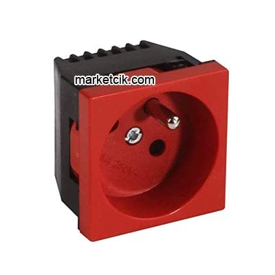 Mutlusan 45x45 UPS Topraklı Priz Çekirdeği Kanal Prizi