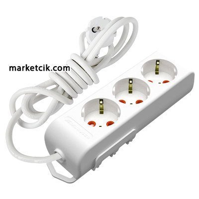 Mutlusan Ri-tech 3lü Topraklı Grup Priz 3 Metre Çocuk Korumalı