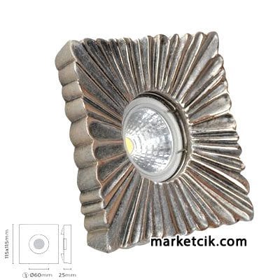Marketcik MR3062 Sıva Altı Dekoratif Porselen Led Spot Armatür Beyaz-Günışığı Işık