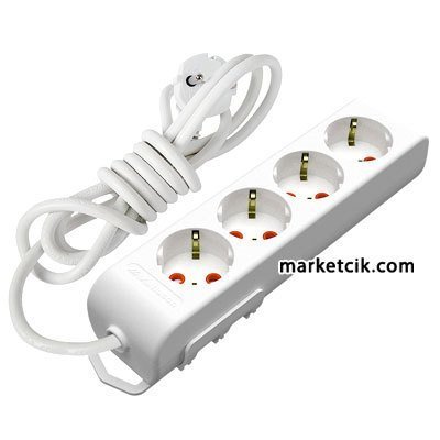 Mutlusan Ri-tech 4lü Topraklı Grup Priz 5 Metre Çocuk Korumalı