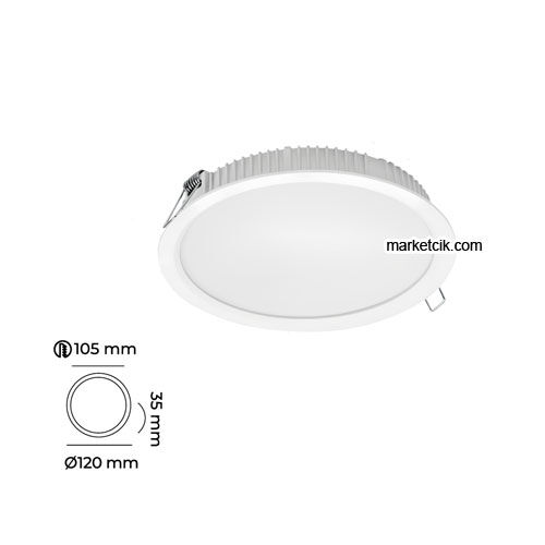 Marketcik 12 Watt Yuvarlak Backlight Led Panel MR601
