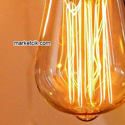 Edison Flemanlı Dekoratif Rustik Ampul 60 Watt E27 Duy, ST64 Oval Armut Ampul Modeli