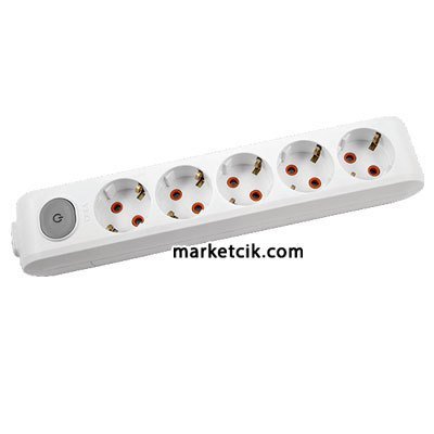 Viko by Panasonic Multi-let 5li Kablosuz Anahtarlı Klemensli Topraklı Grup Priz