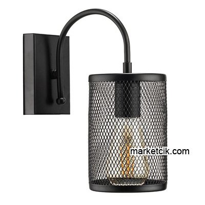 Cata CT-8318 Izgaralı Dekoratif Siyah Retro Duvar Aplik