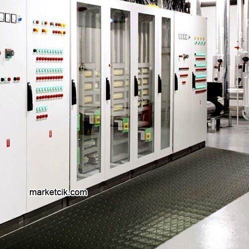 5mm 36kV Elektrik Panosu Önü Yalıtkan İzole Halı Paspas 1x2 10 metre