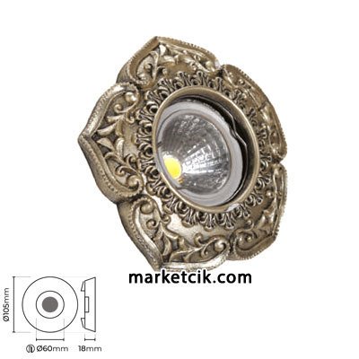 Marketcik MR3016 Sıva Altı Dekoratif Porselen Led Spot Armatür Beyaz-Günışığı Işık